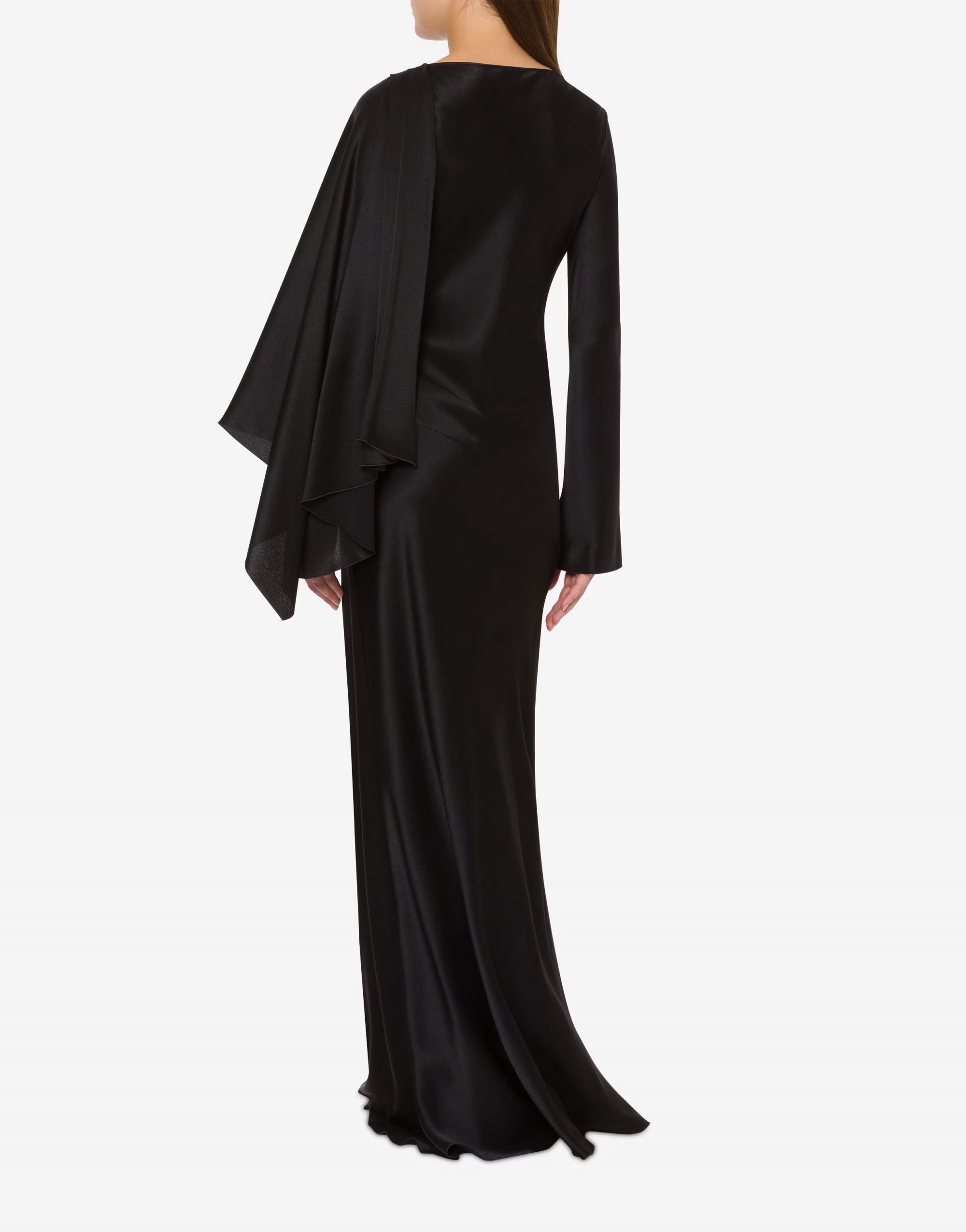 BLACK SILK SATIN DRESS